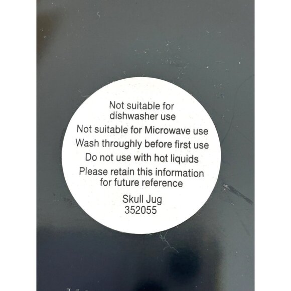 Halloween Black Skeleton Pitcher 2 Goblets Serveware Bar Dining Party Decoration - Picture 8 of 14